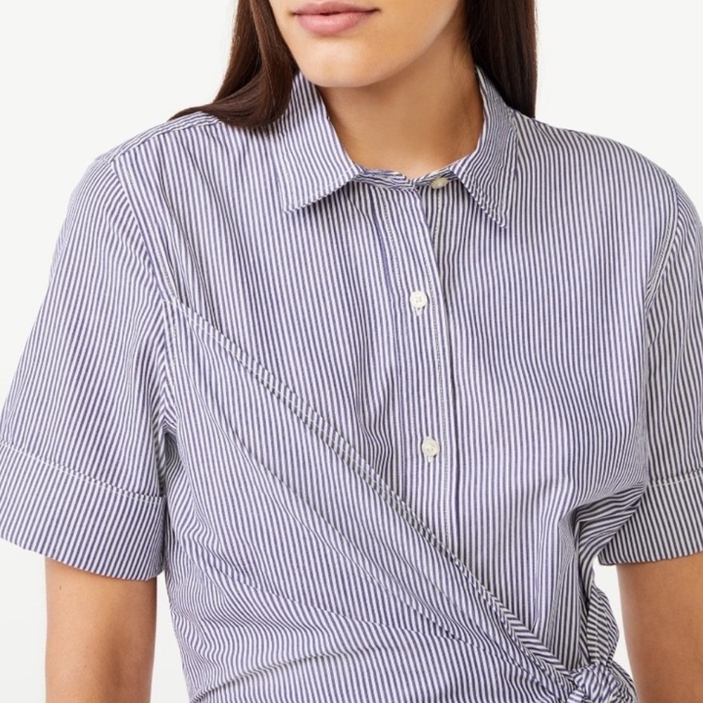 Free Assembly Blue and White Women's Wrap Shirt
Dress with Short Sleeves Size XL - Picture 5 of 13
